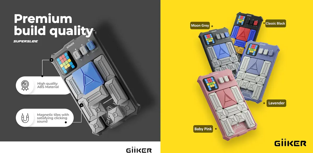 Xiaomi GiiKER JKHRD002 Super Slide Puzzle Game interactive LED puzzle for spatial reasoning, logic, and memory development.