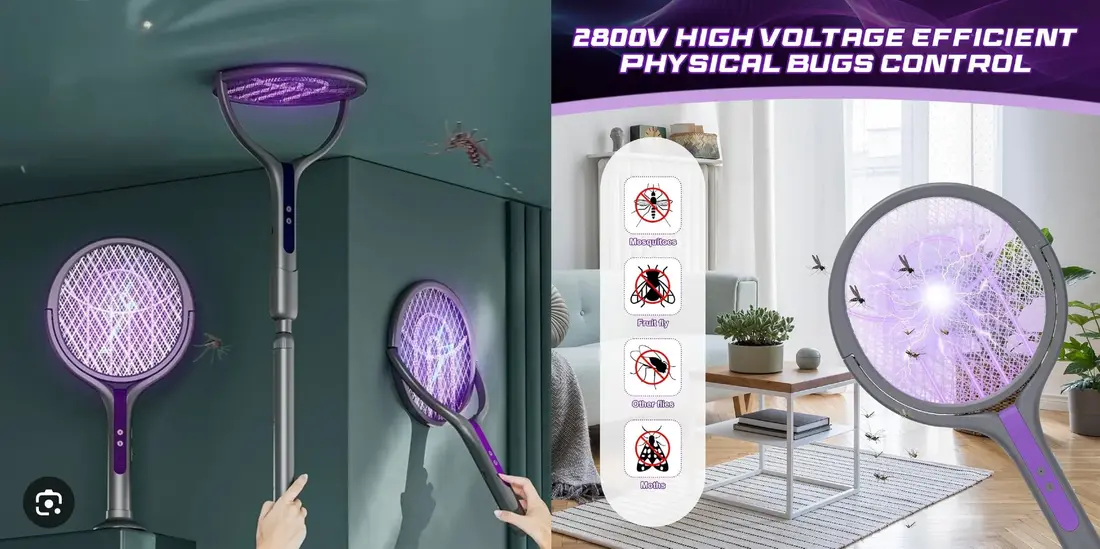 XIAOMI Qualitell L3 rechargeable 2800V electric mosquito bat with UV light in Bangladesh