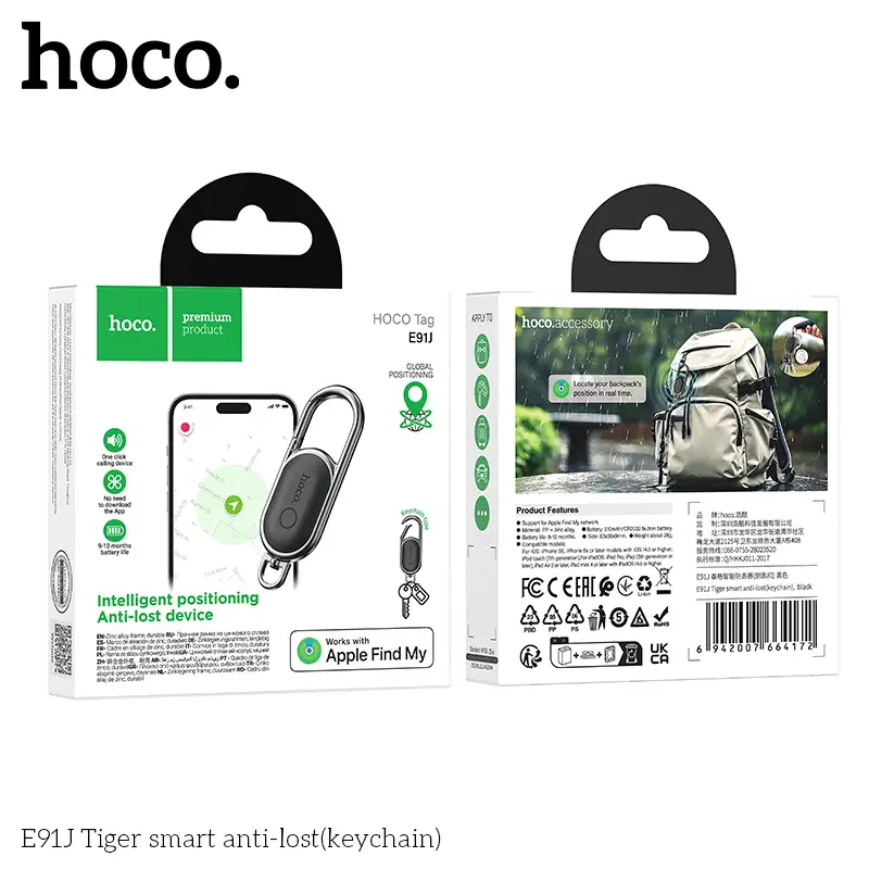 Hoco anti-lost keychain E91J lightweight tracker for wallets and bags