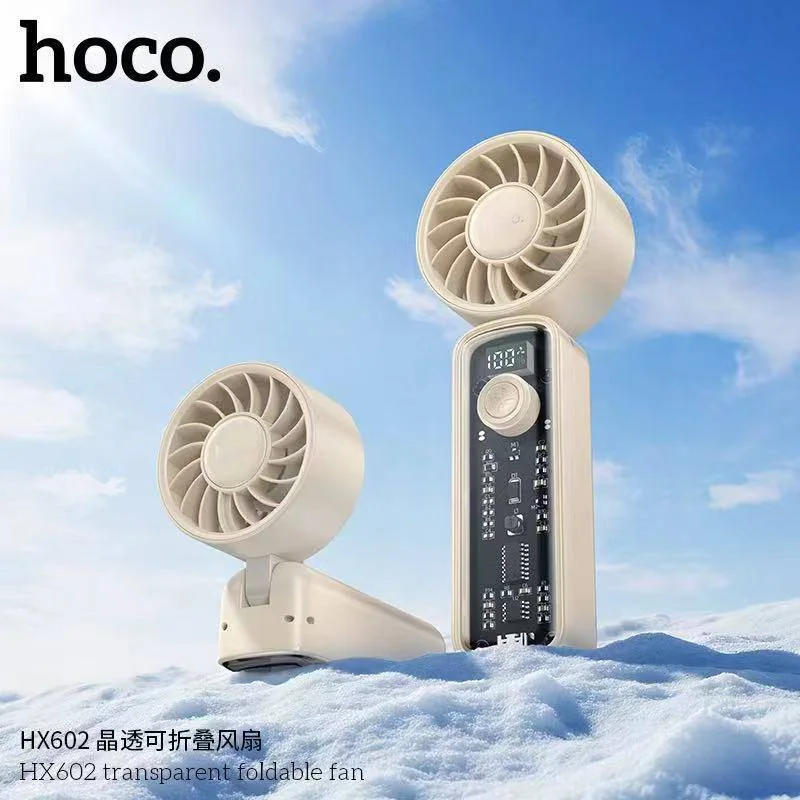  HX602 Portable folding fan HOCO lightweight travel fan Gears Wheel