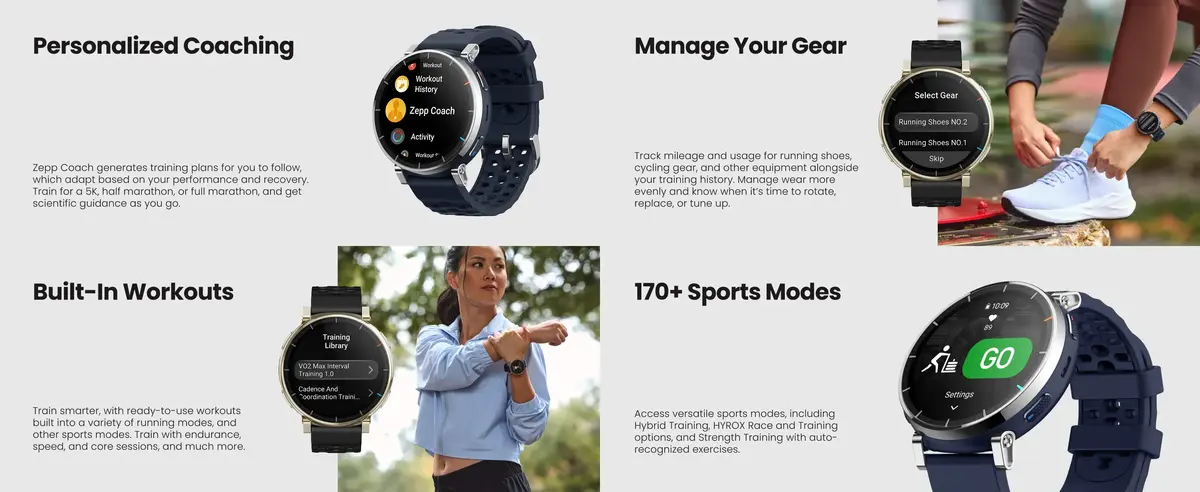 Active 3 Premium By Amazfit advanced fitness smartwatch with long battery life and health monitoring features