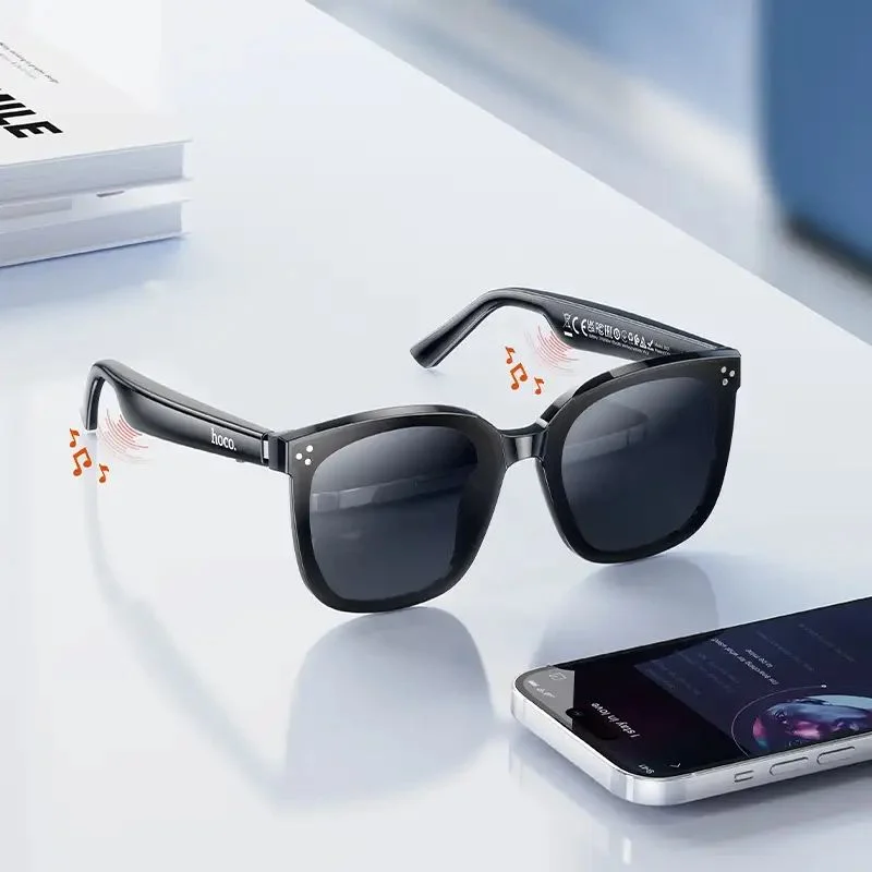 Hoco DI87 smart audio sunglasses with Bluetooth 5.3 and air conduction technology for outdoor use Bangladesh