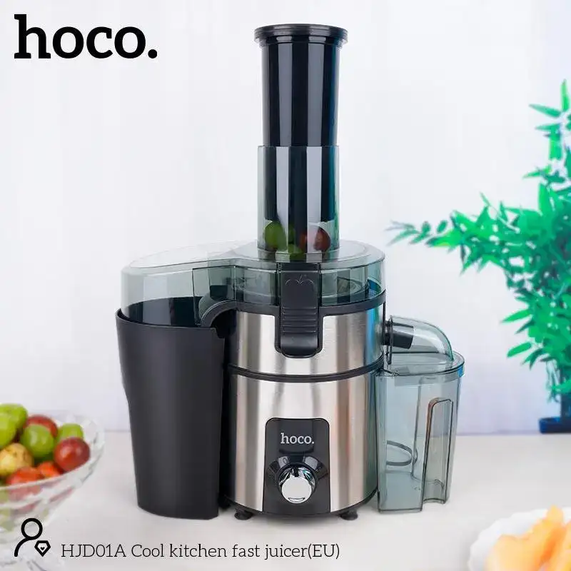 HOCO Fast Juicer HJD01A large capacity juicer with 500ml juice container and 1000ml pulp storage