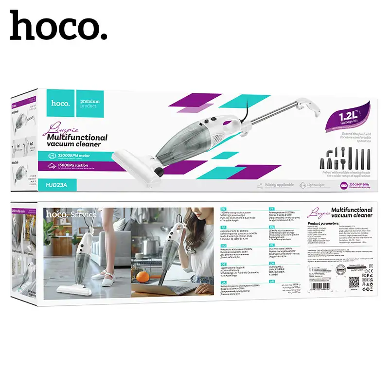 Hoco Multifunctional Vacuum Cleaner HJD23A high performance stick and handheld vacuum cleaner for home use