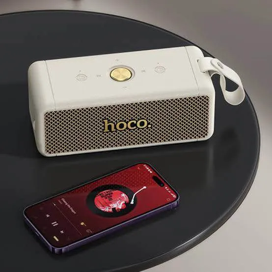 Hoco Marquis Wireless Speaker HT1 Pro rugged and stylish wireless speaker with built-in lanyard for travel and picnics