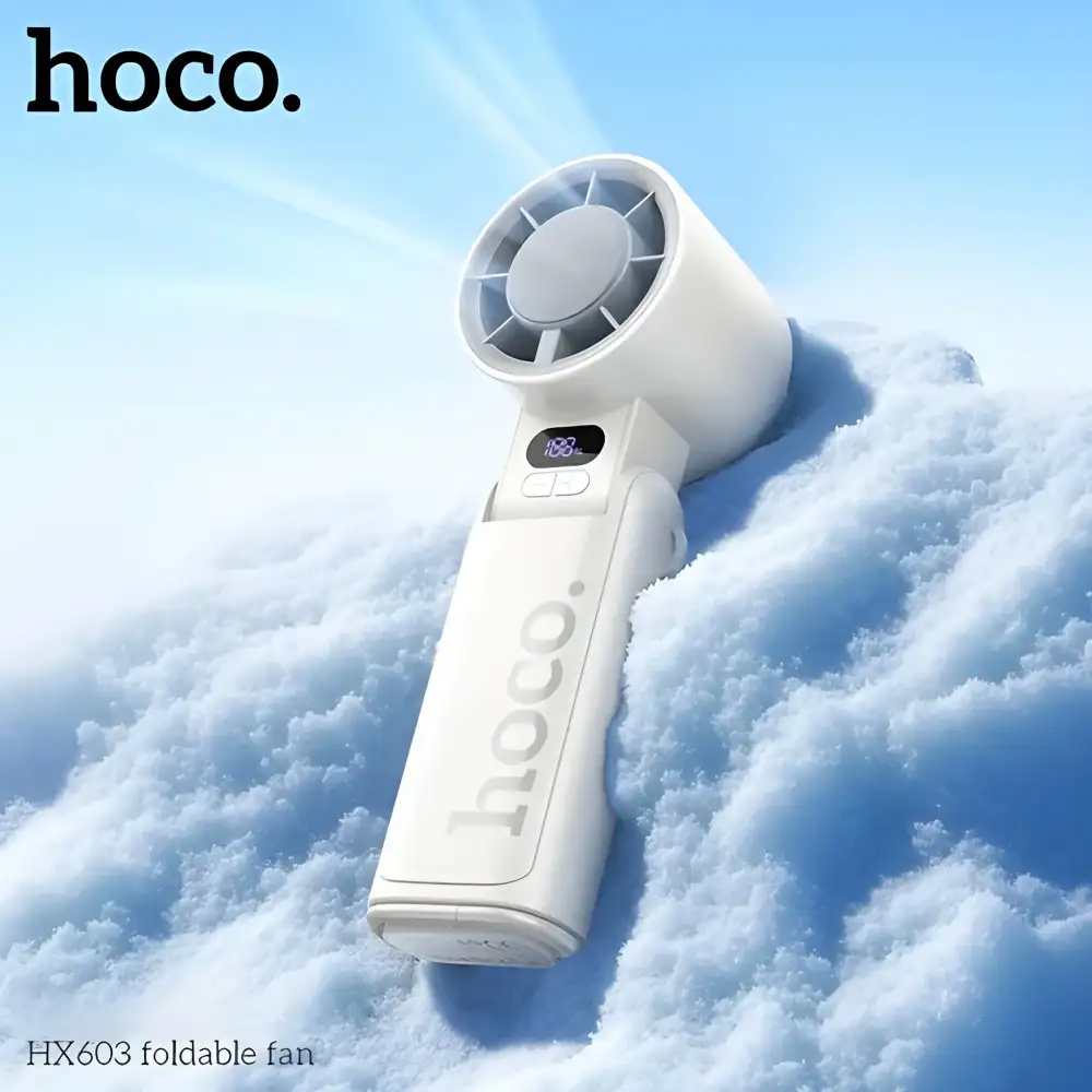 HOCO HX603 portable handheld fan with 199 speed levels and 3600mAh battery for long lasting cooling in Bangladesh