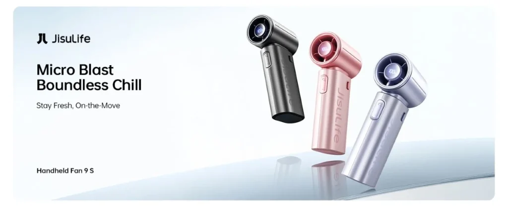 JISULIFE Handheld Fan Life9S Turbo Power at Gears Wheel Bangladesh