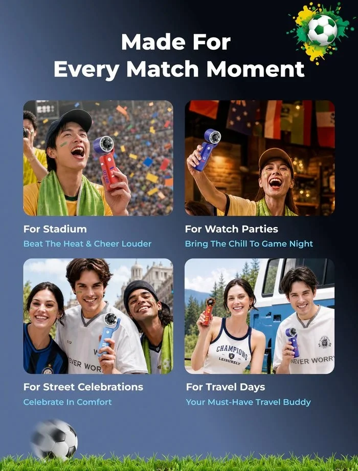 Aecooly PF04 Portable Turbo Fan World Cup Edition from Gears Wheel
