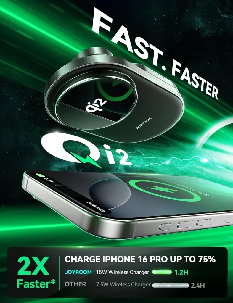 JOYROOM JR-W17 Qi2 fast wireless charger for phone watch earbuds