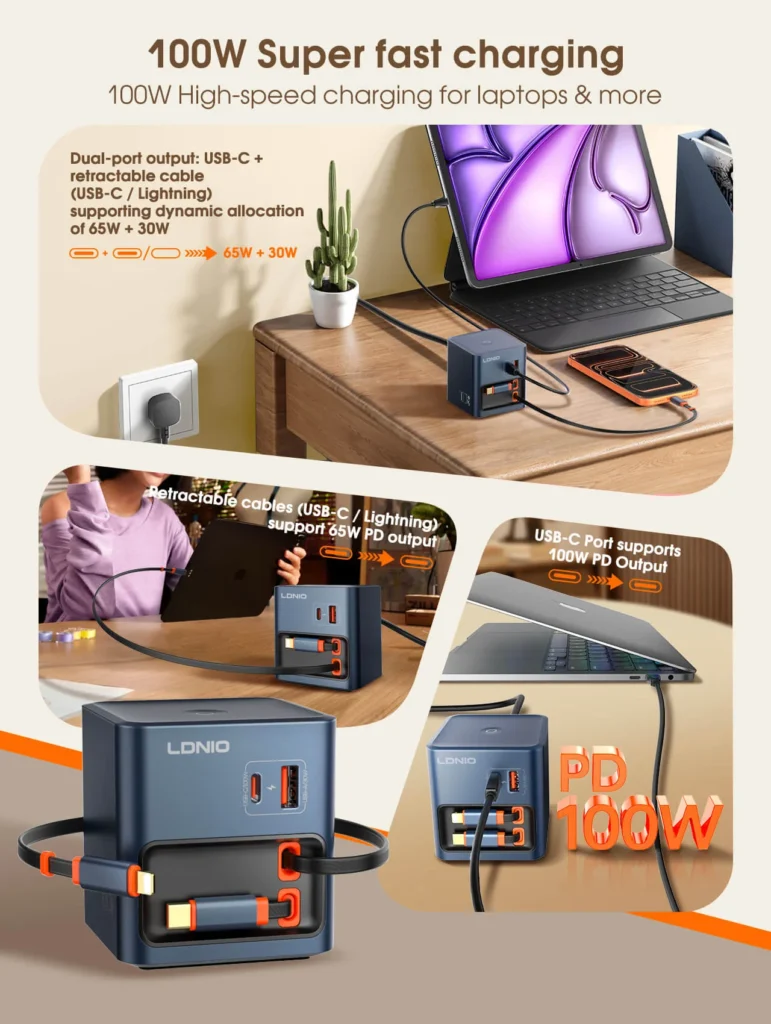 Buy LDNIO Q16 100W Fast Charging Desktop Hub Online Bangladesh