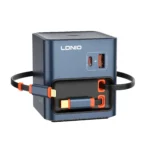 LDNIO Q16 100W GaN Desktop Fast Charger with Retractable Cables Price in BD