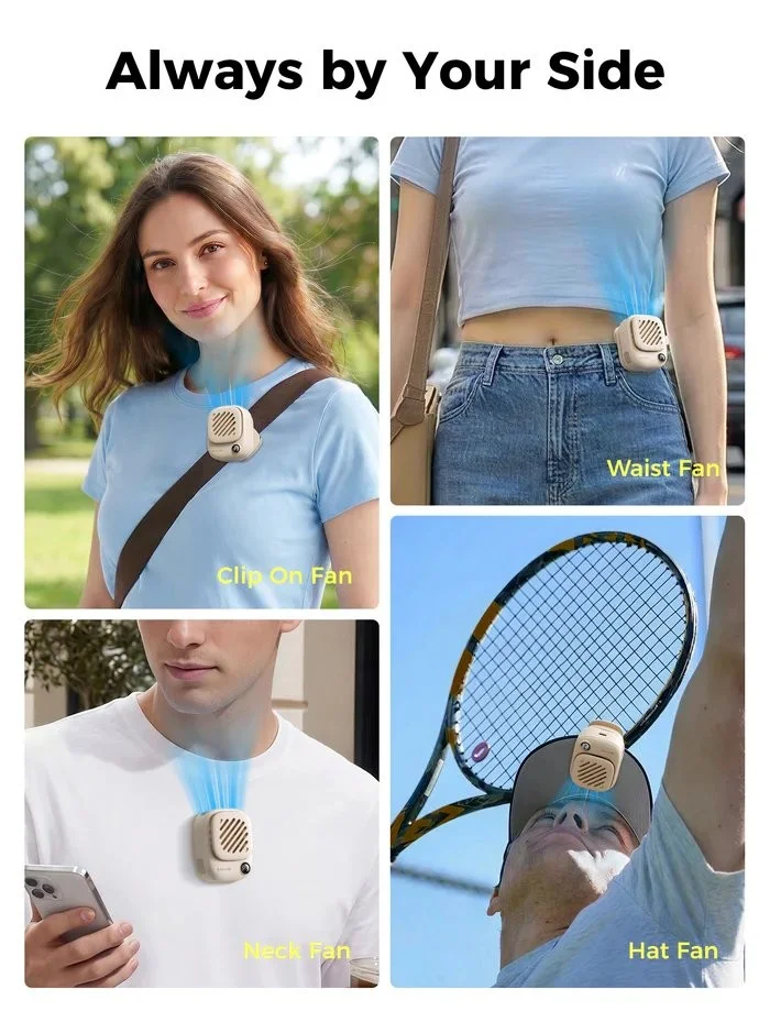 Aecooly Click Clip Mini Portable Neck Fan product image Gears Wheel