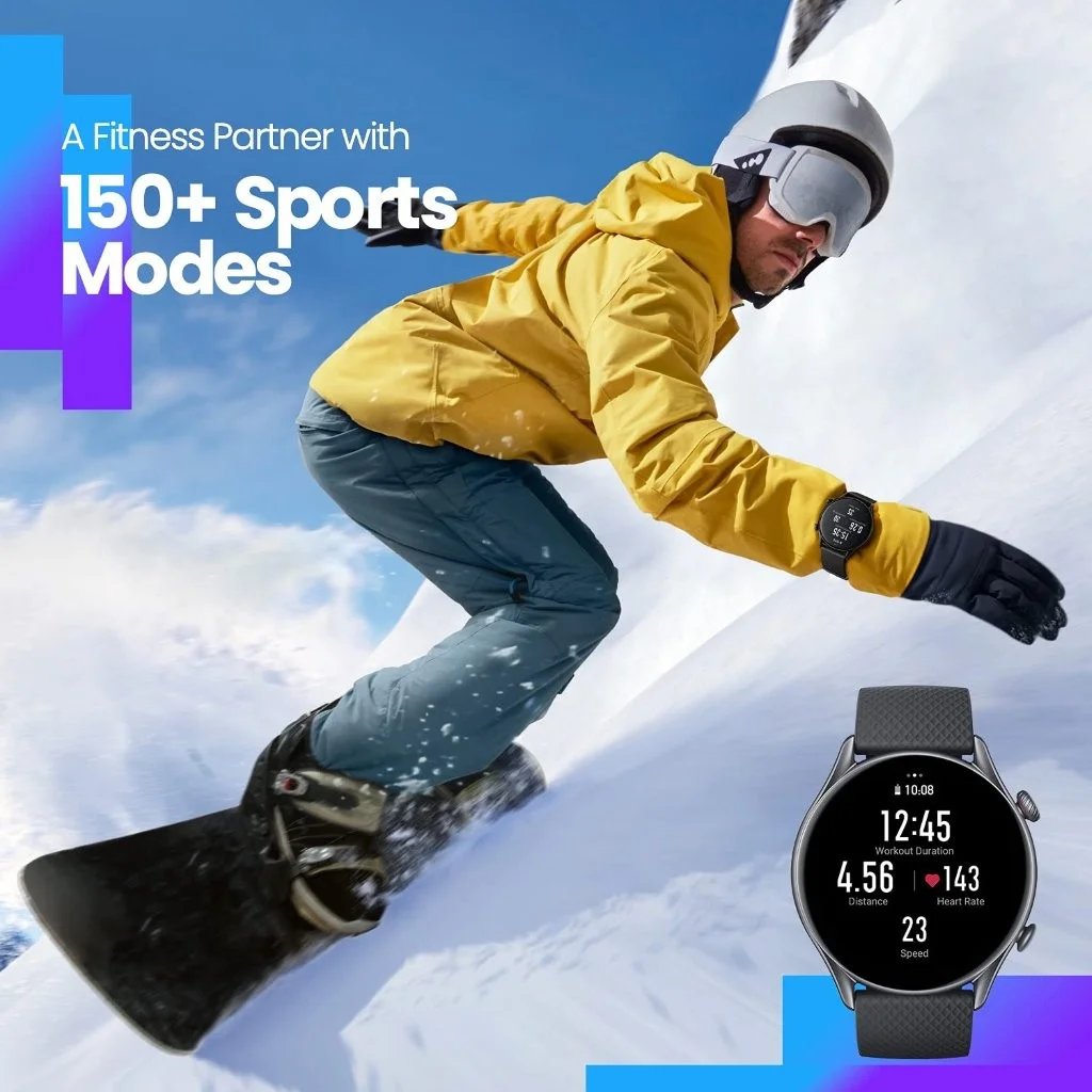 Amazfit GTR 3 Pro elegant round smartwatch for Android and iPhone