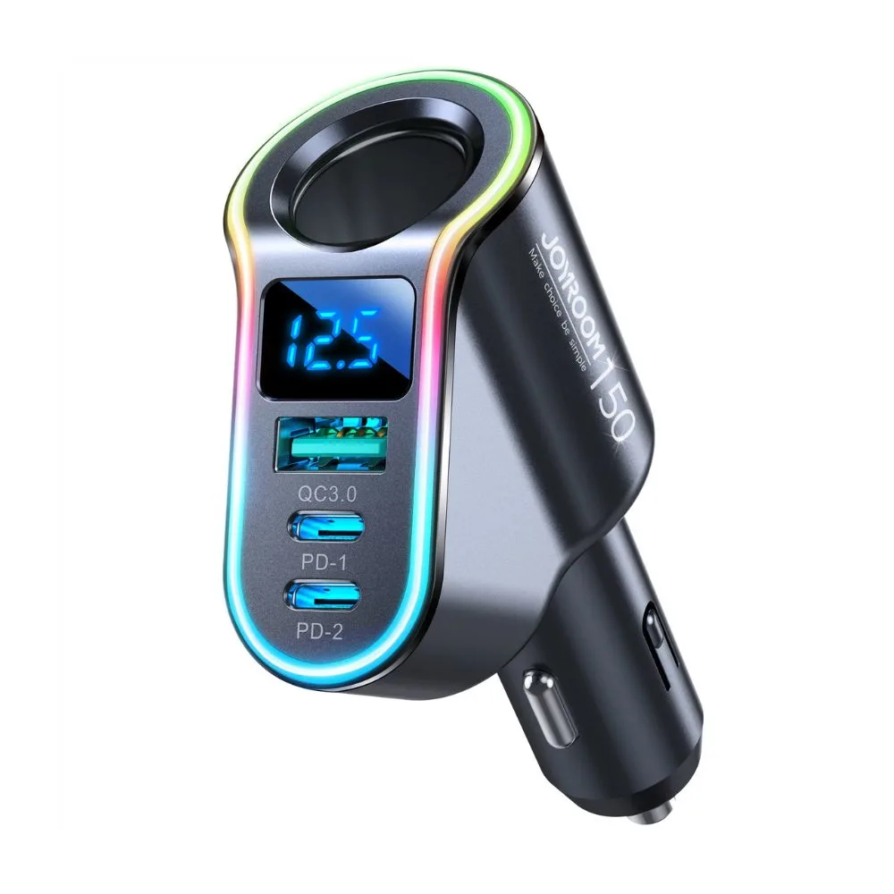 JOYROOM JR-CL21 150W Car Charger with LED Digital Display (2) JOYROOM JR-CL21 150W Car Charger with LED Digital Display Price in BD