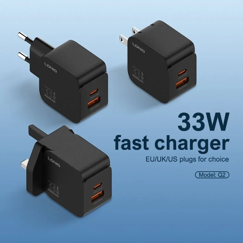 LDNIO Q2 33W PD Fast Charger with USB-C and USB-A Ports