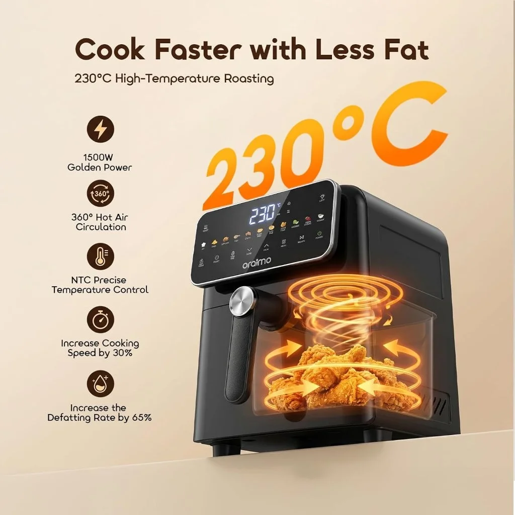 Oraimo NutriFry S1 Ultra 6L Smart Air Fryer Best Price in Bangladesh