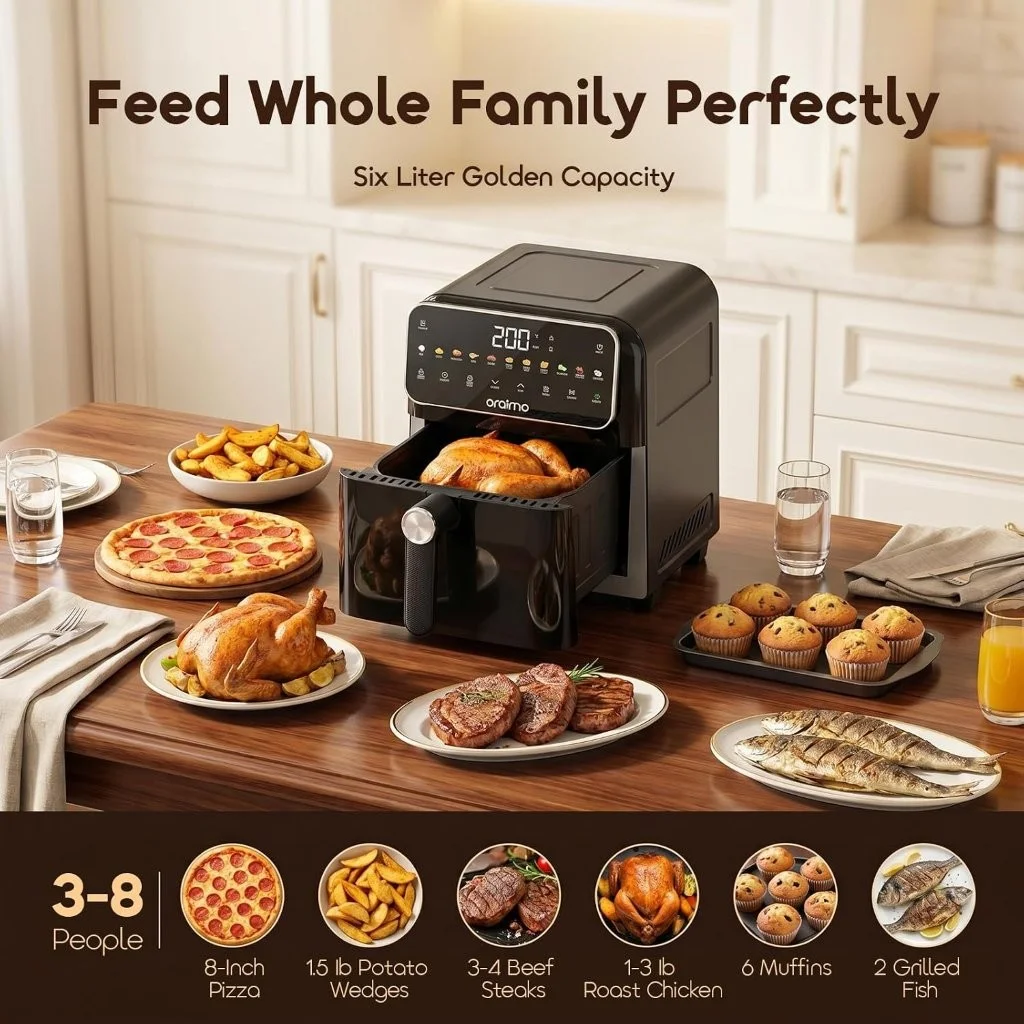 Oraimo NutriFry S1 Ultra 1500W Healthy Cooking Air Fryer Bangladesh