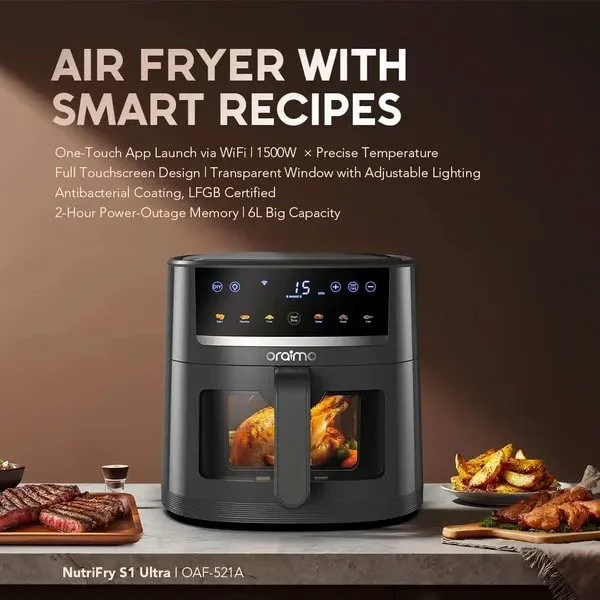 Buy Oraimo NutriFry S1 Ultra 6L 1500W Air Fryer in Bangladesh – Gears Wheel