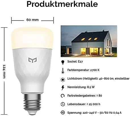 Xiaomi Yeelight LED Bulb 1S compatible smart home lighting