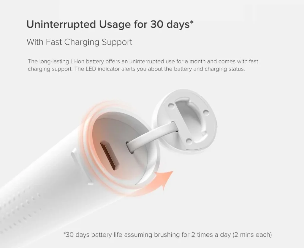 Xiaomi Mijia T100 Rechargeable Sonic Toothbrush Bangladesh