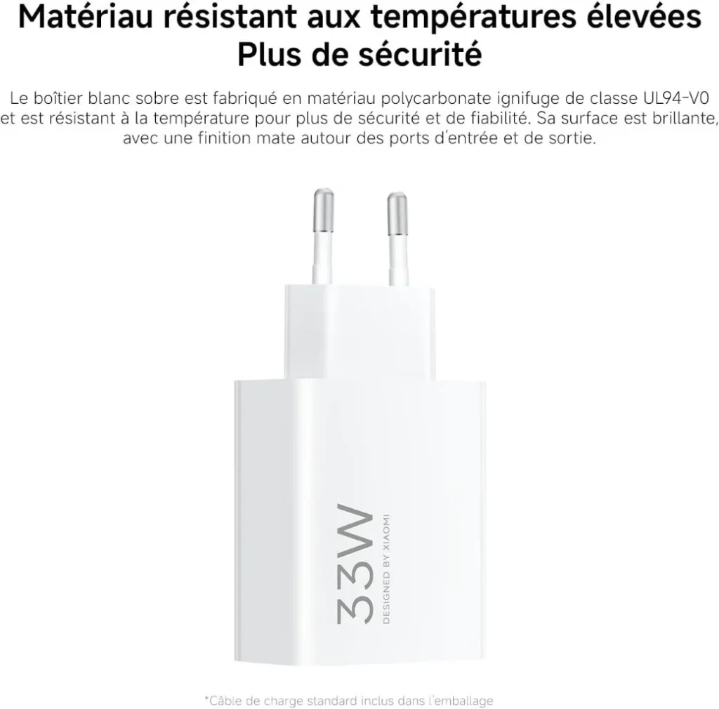 Xiaomi 33W Charging Set Type-A to USB-C EU Plug