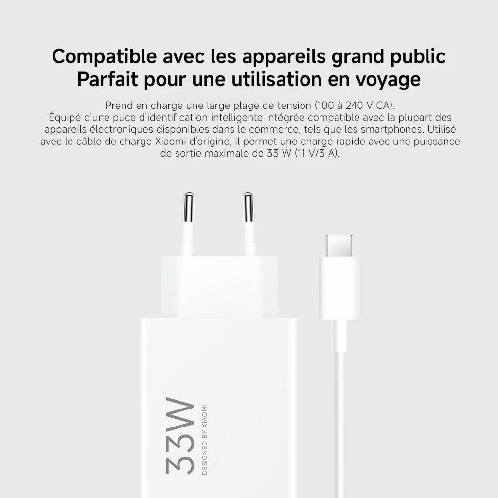 Xiaomi 33W USB-C Fast Charger with EU Plug