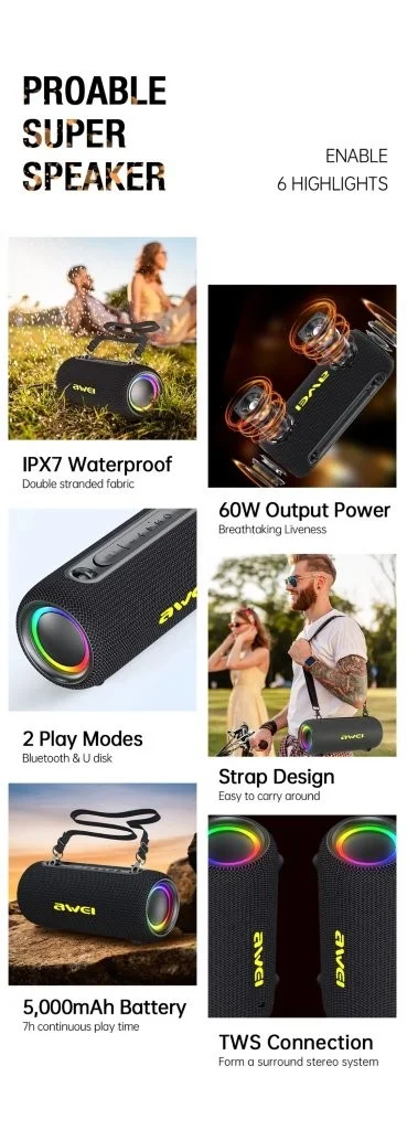 AWEI Y1000 60W portable wireless speaker