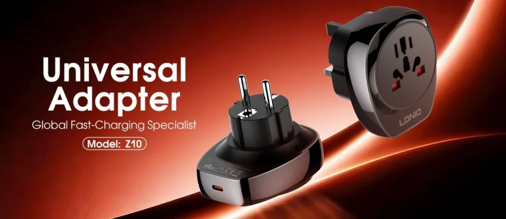 LDNIO Z10 Universal Travel Adapter at Gears Wheel
